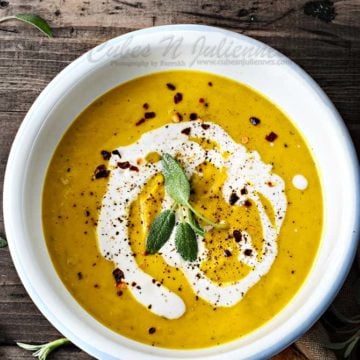 Pumpkin Soup with Sage and Coconut