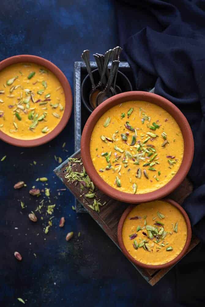 Mango Phirni Recipe   Aam ki Phirni   Indian Mango Rice Pudding - 12