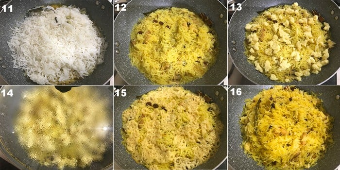 Steps of making of Zarqa pulao recipe (meethe chawal)