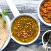 Dal palak recipe, palak dal recipe, lentils with spinach