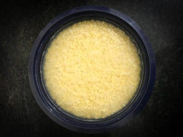 moong dal soaking in a bowl