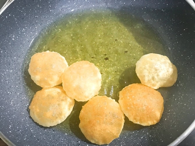 Fry the golgappa puri until golden and crisp