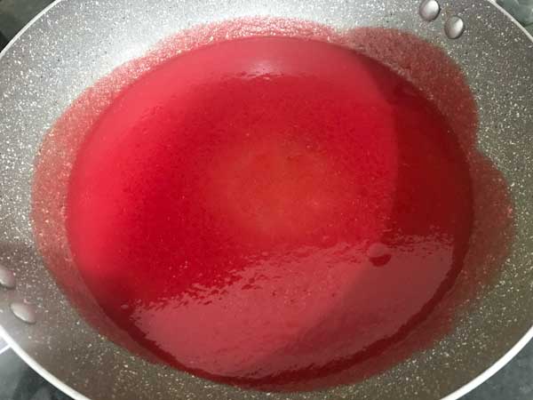 Soup mixture blended to puree 