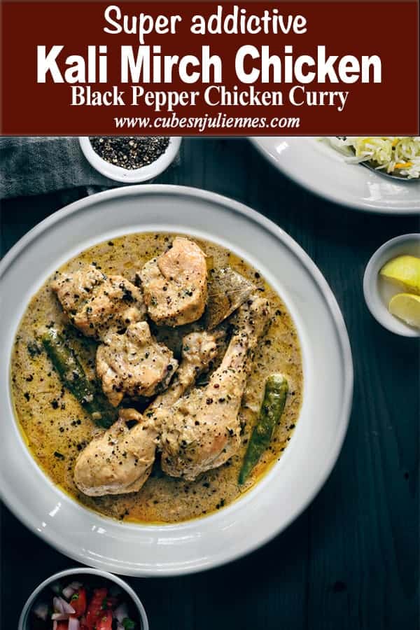 This is best Chicken kali mirch in white gravy you will love forever. Also known as Murgh kali mirch, it is an irresistible aromatic Indian black pepper chicken curry simmered with lots of black pepper in yogurt gravy. If you haven't, tried this recipe, then up your sleeves and do try it now. Here is how to make kali mirch chicken recipe at home.