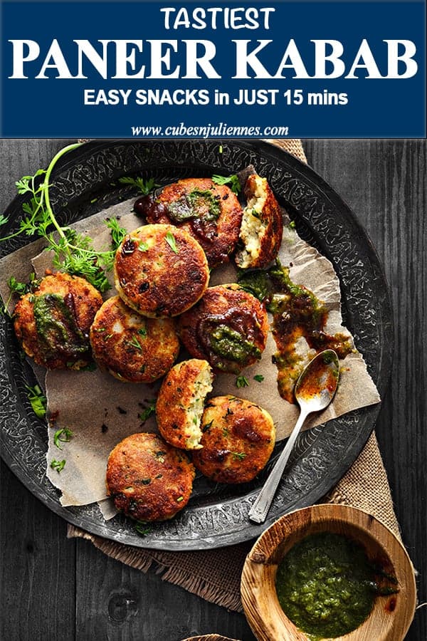 Paneer Kabab is a delicious shallow fried crisp yet melt in mouth Indian cottage cheese kababs seasoned with tickling spices and dry fruits. Do you know that it takes flat 15 minutes only to make these paneer kebabs?
#starters #snacks #appetiser #Indian #recipe