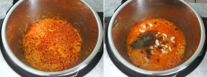 Step by step collage for the making of Instant Pot Gajar Halwa.