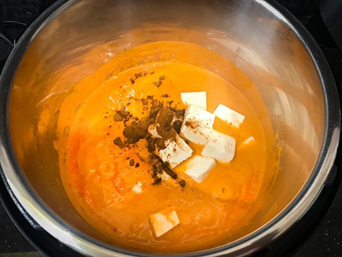 Paneer butter masala gravy in Instant Pot.