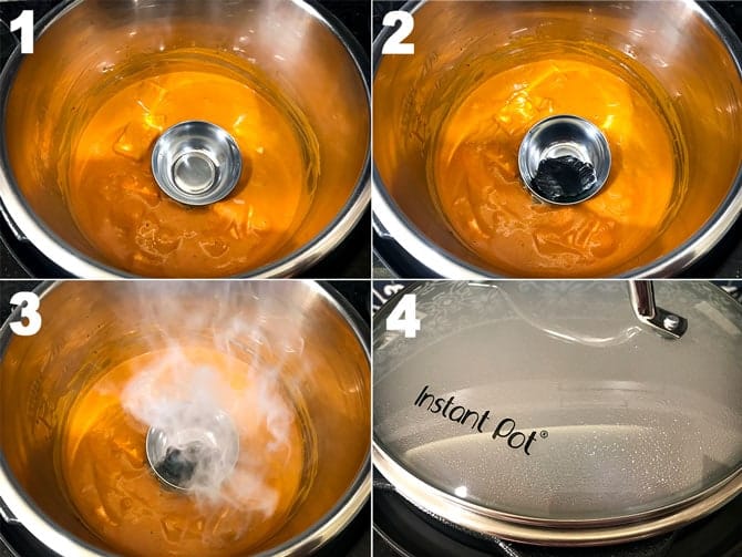 Step by Step picture collage to smoke paneer butter masala.