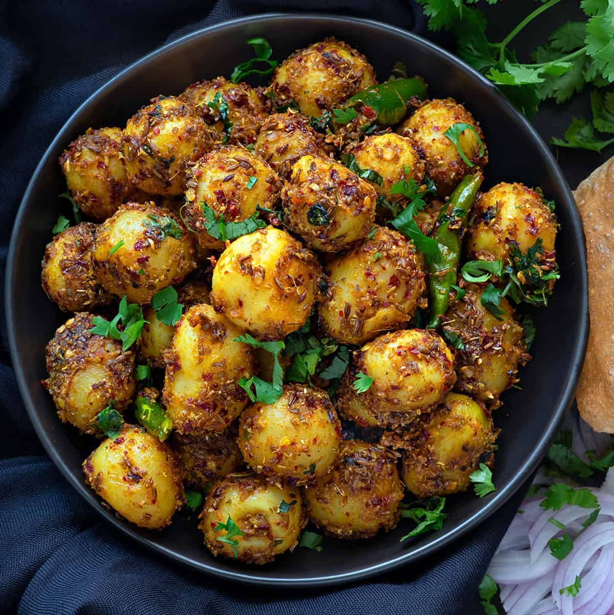Jeera Aloo Recipe (Cumin Potatoes) - Cubes N Juliennes