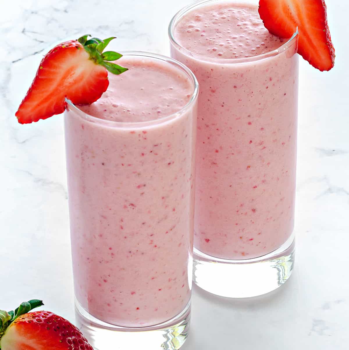 Strawberry Smoothie 4 Ingredients Easy Healthy Cubes N Juliennes 