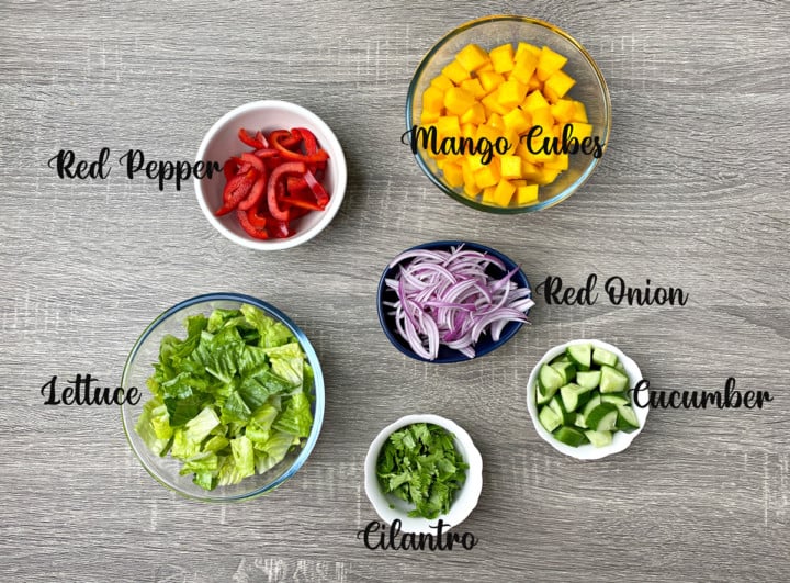 Mango Salad Recipe with Lime Dill Vinaigrette - Cubes N Juliennes