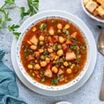 one bowl of vegetable soup