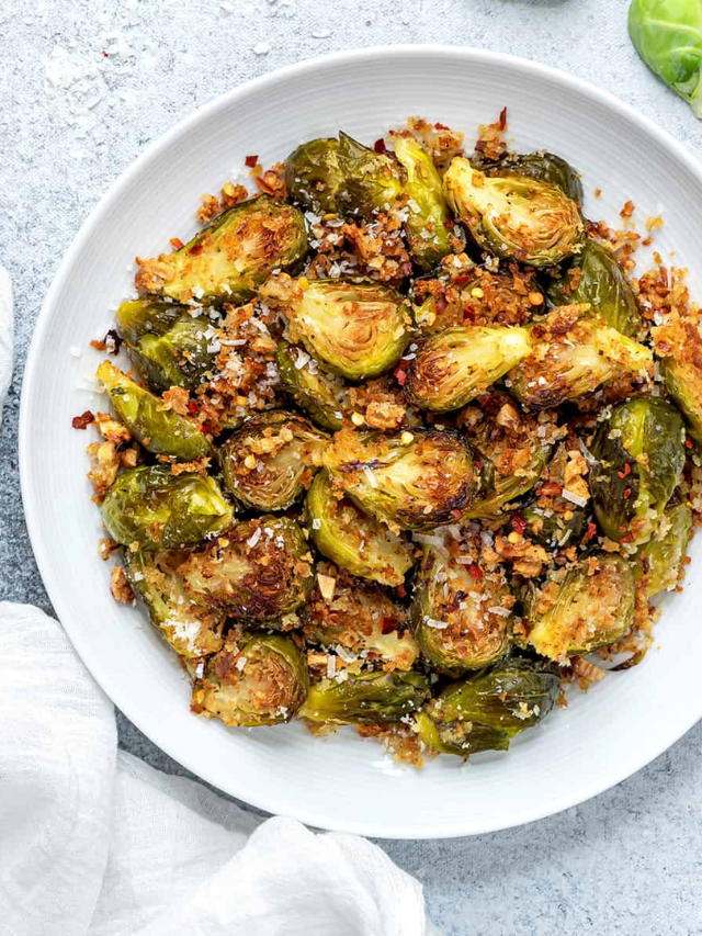 Crispy Roasted Brussels Sprouts With Garlic Parmesan Story Cubes N 
