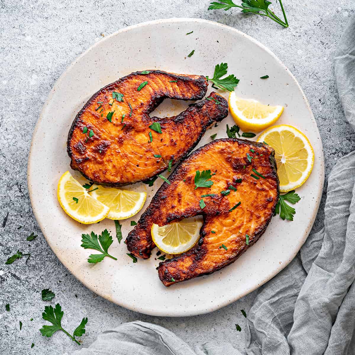 Air Fryer Salmon Recipe with Steak-image
