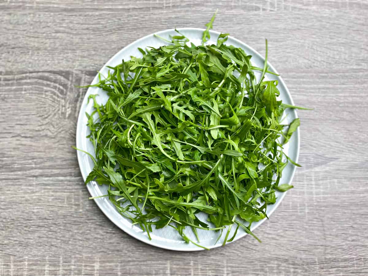 Plate of arugula.