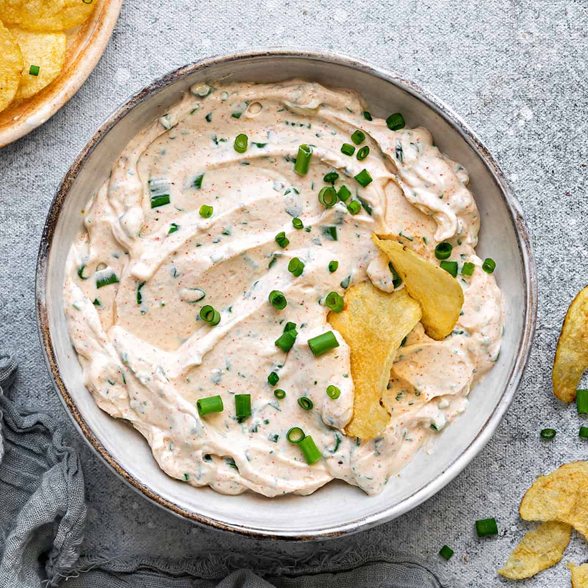 cream cheese and french dressing dip French Onion Dip with Sour Cream + Cheddar
